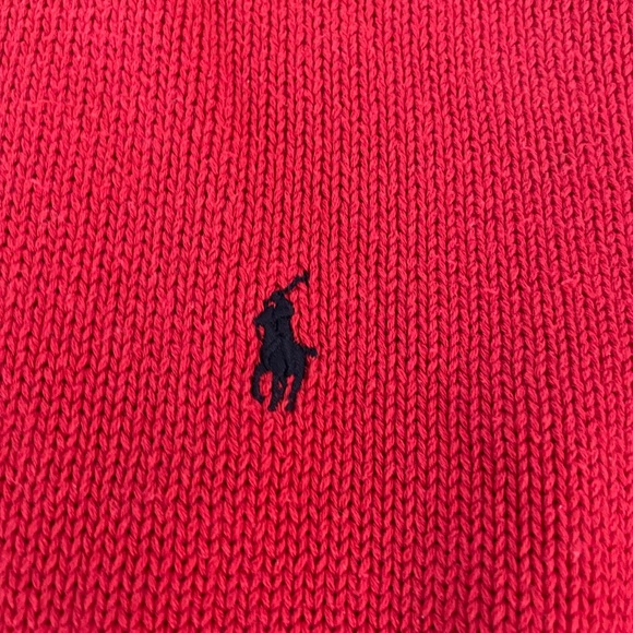 Polo Ralph Lauren Vintage The Iconic Cotton Crewneck Sweater in Red Size XL - Picture 4 of 5